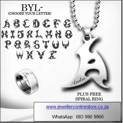 Stainless Steel Tribal Letters A ¿ Z pendant on 600mm Stainless Steel ball chain, come with free eng
