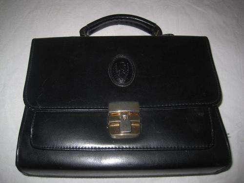 Black vintage satchel bag