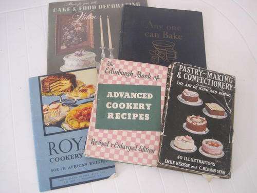 Vintage lot of 5 cookery books from 1950 - 1965