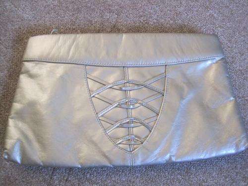 Vintage 80's gold clutch bag