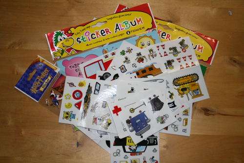 2 x Sticker Books + 12 sheets of stickers (+/- 100 stickers)