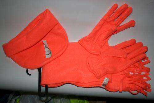 3 Piece Fleece Winter Set - Neon Orange