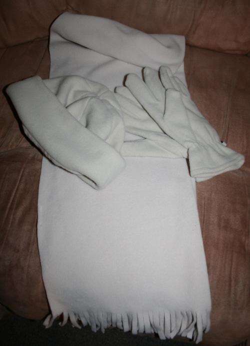 3 Piece Fleece Winter Set - Cream