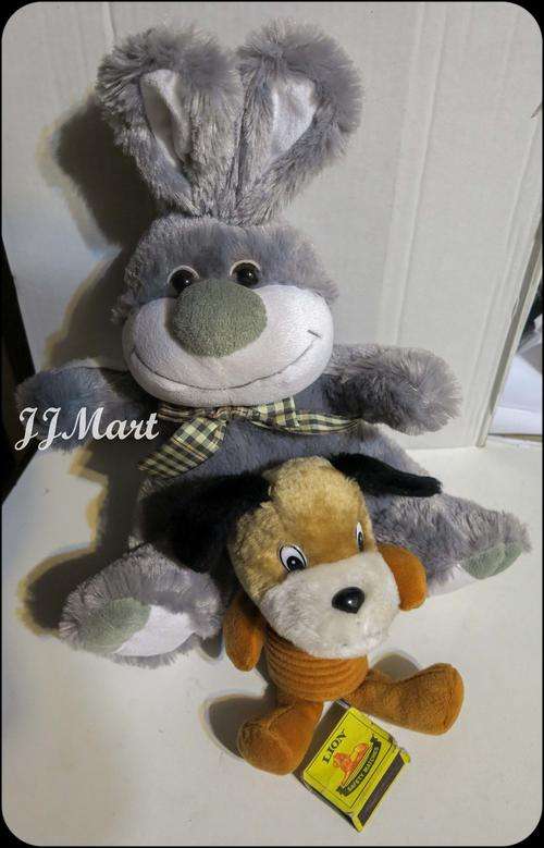 Soft Toys- Bunny and Stretch Dog