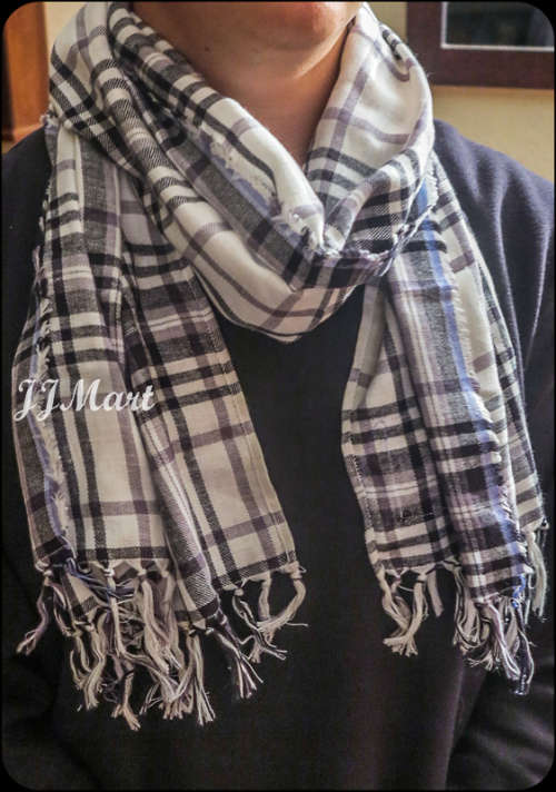 Authentic Offline Unisex Winter Scarf (B&W)