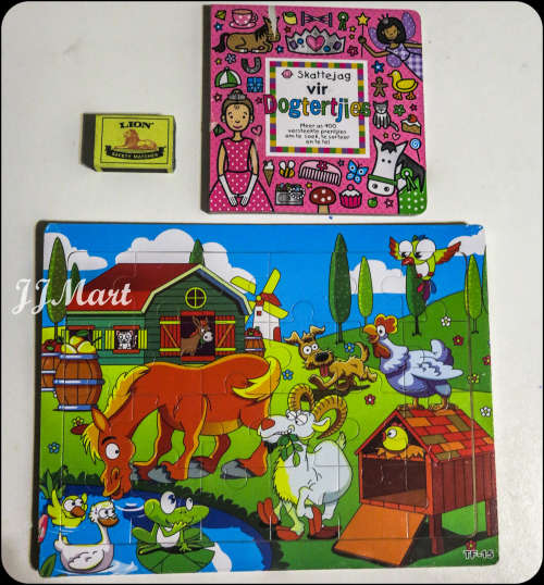 Afrikaans Cardboard Book & Wooden Puzzle