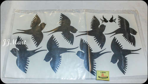 Vinyl Wall Art Swallows - Black