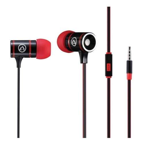 Amplify Pro Load Series Aluminium Earphones with Mic - Black and Red