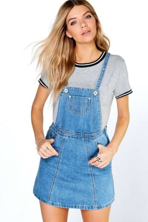 Girl Denim Pinafore Size 11/12