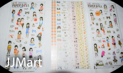 Ponybrown Paper Doll Sticker sheet x 6