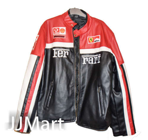 Ferrari Michael Schumacher Faux Leather Jacket = Size XXL