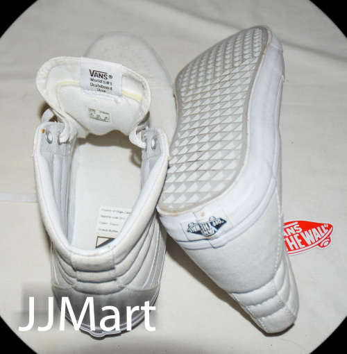 Vans SK8 HI White Shoe - Size 10