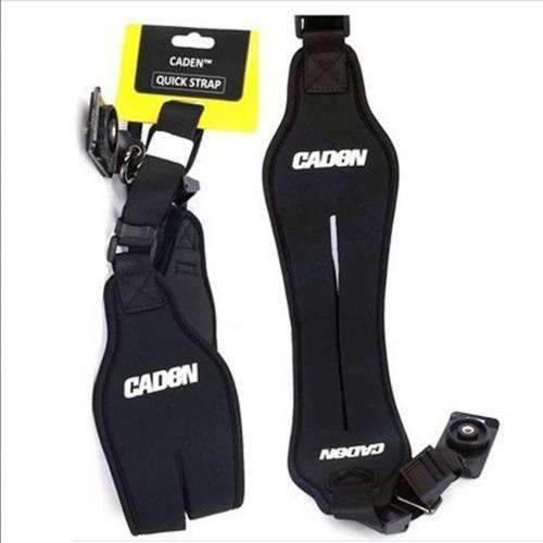 Caden Shoulder Strap in Black Neoprene and Metal Quick Release Plate