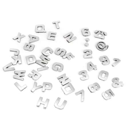 40pcs 3D DIY Metallic look stickers car Emblem letter Badge Decal (2 sets available)