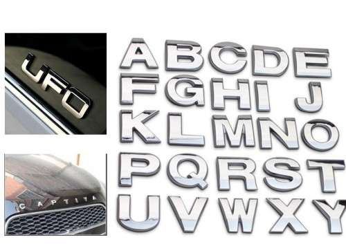 40pcs 3D DIY Metallic look stickers car Emblem letter Badge Decal (2 sets available)