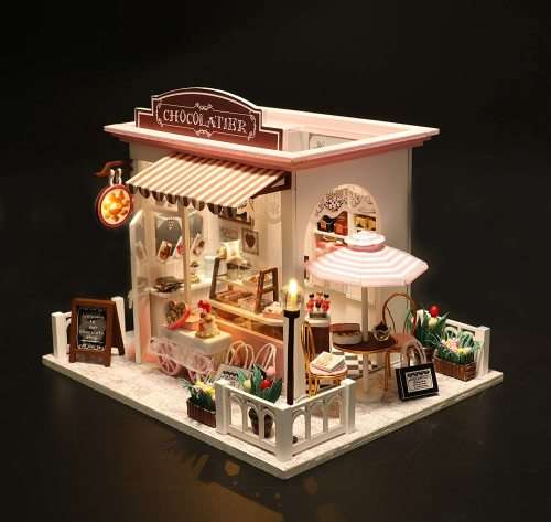 DIY Miniature Model Kit with LED Lights Cocoa`s Fantastic Ideas Chocolatier