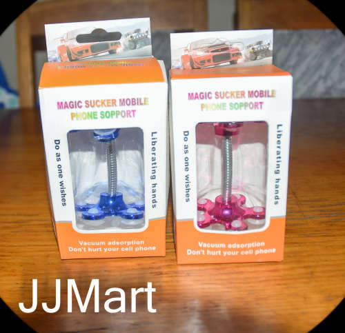 6 x Desktop mobile Phone Bracket Double Side Silicone Sucker (unboxed) - Great Stocking filler