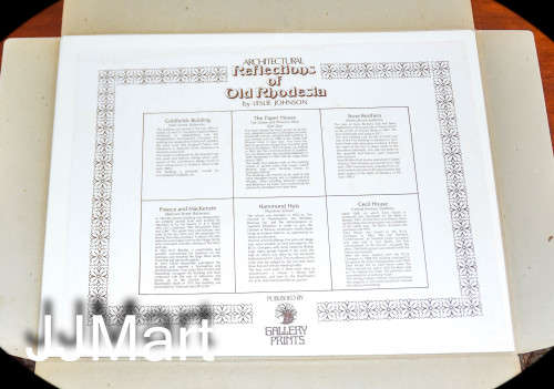 Architectural Reflections of old Rhodesia Leslie Johnson painting prints - No 315/500