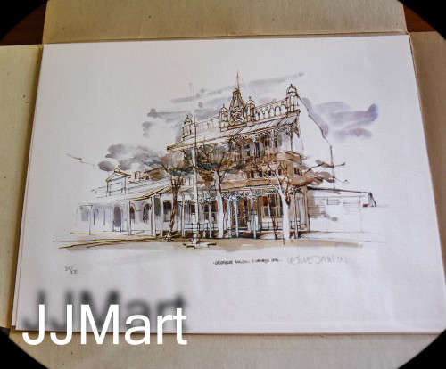 Architectural Reflections of old Rhodesia Leslie Johnson painting prints - No 315/500