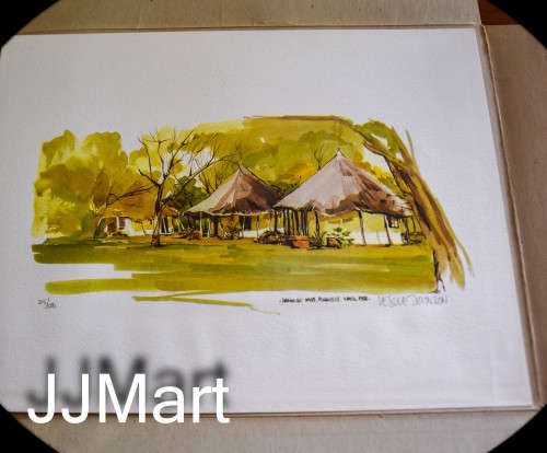 Architectural Reflections of old Rhodesia Leslie Johnson painting prints - No 315/500