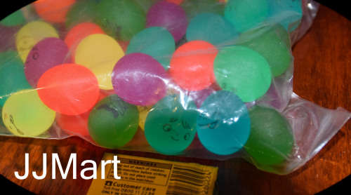 Job Lot Egg Shaped Bounce Balls (Bag)