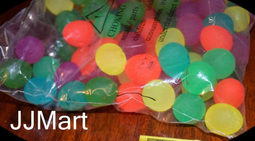 Job Lot Egg Shaped Bounce Balls (Bag)