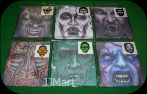 6 x Scary Masks
