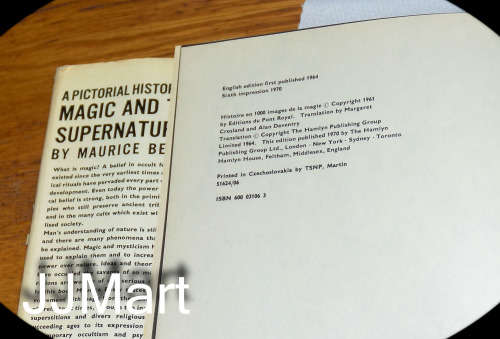 A Pictorial History of Magic and the Super-Natural by Maurice Bessy. RARE.
