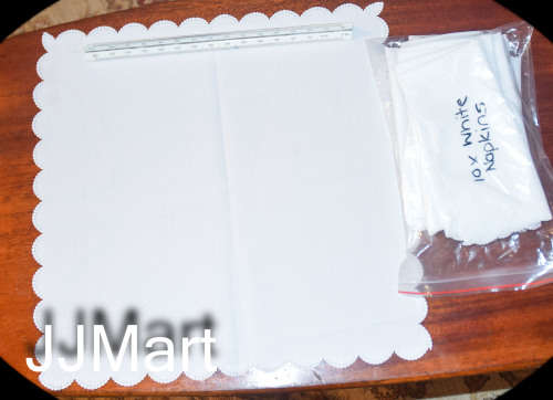 10 x Cloth Servietes / Napkins - White