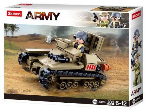 Sluban WWll Italian Army Caro Veloce 33 Tank - 183 Piece