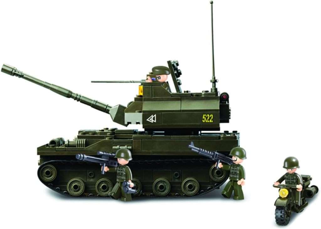 Sluban M38-B9800 Tank Building Bricks Set - 258 pieces  (Box damaged)