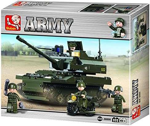 Sluban M38-B9800 Tank Building Bricks Set - 258 pieces  (Box damaged)