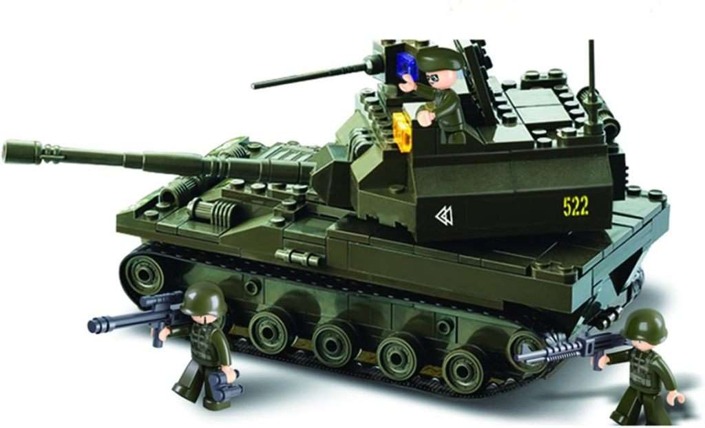 Sluban M38-B9800 Tank Building Bricks Set - 258 pieces  (Box damaged)