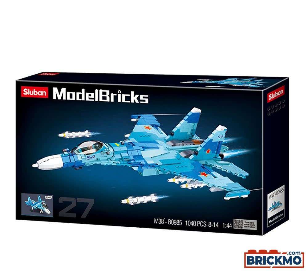 Sluban Sukhoi Su-27 Russian Fighter Jet 2 in 1 - 1040 Pieces (unboxed)