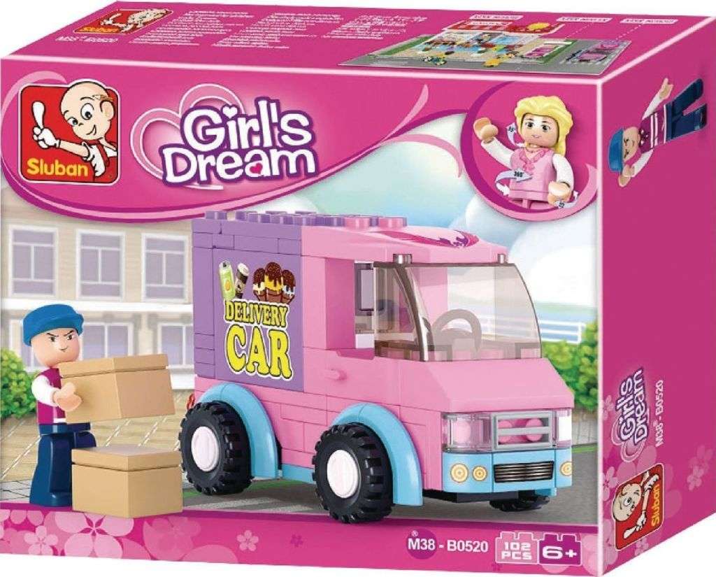 Sluban Girl`s Dream Distribution Vehicles - 102 Pieces (Unboxed)