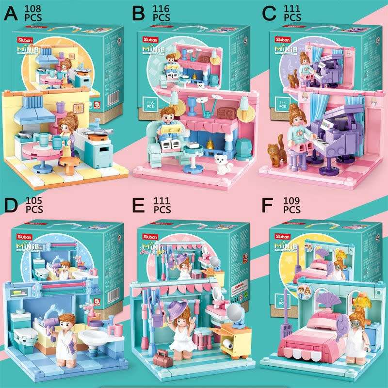 Sluban Brick Mini Handcraft Sitting Room 116 Pieces