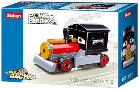 SLUBAN - POWER BRICKS PULL BACK Locomotive - 44 Piece (box damaged)