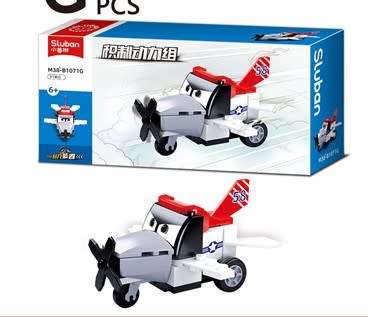 SLUBAN - POWER BRICKS PULL BACK Aeroplane - 51 Piece
