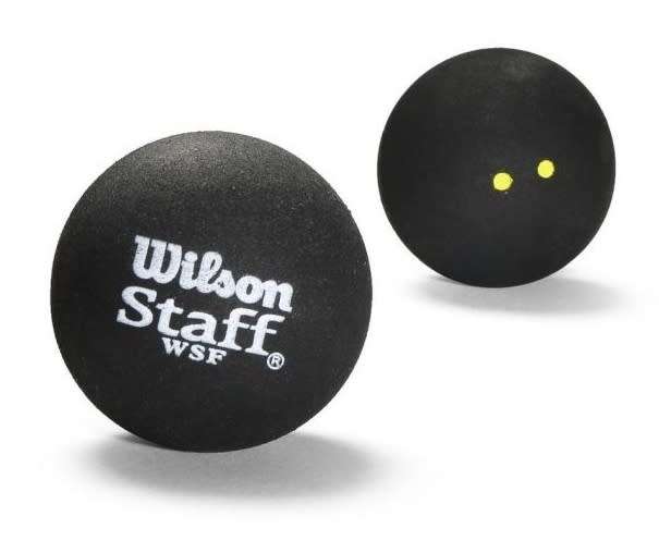 WILSON STAFF DOUBLE YELLOW DOT SQUASH BALL (2 PACK)