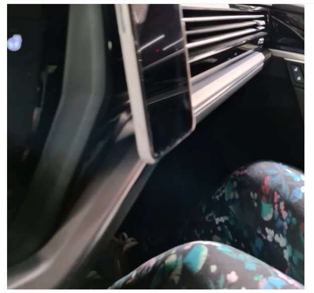 Black phone holder for the car