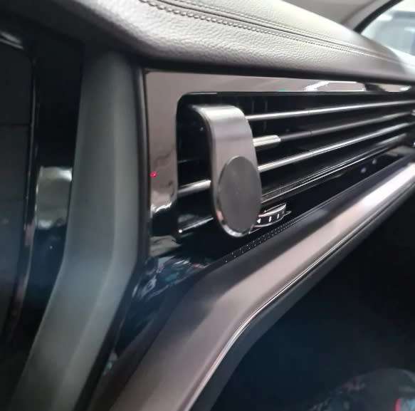 Black phone holder for the car