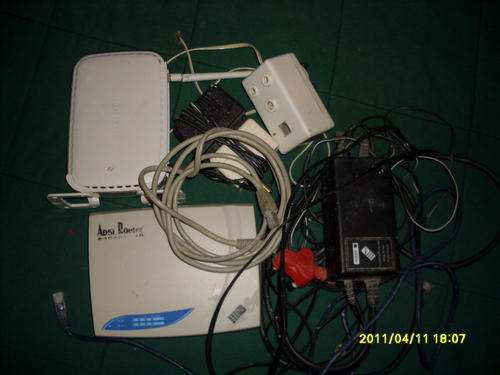 Job Lot Network wires, Router, Modem