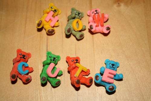 Job Lot  little Alphabet Bears x 30!