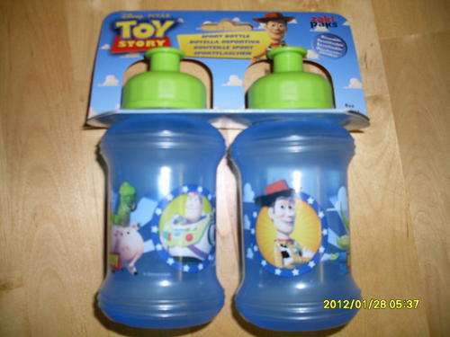 Brand new Zak!Paks. Toy Story Buzz & Woody Sport Bottles!