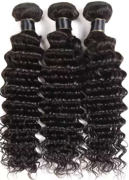 Grade 10A)Brazilian Hair Deep Wave Bundles100% Human Hair Weave 3 bundles only ( 8inch ) upgradeable