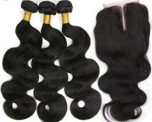 (Grade 10A)Body Wave  Hair 3 bundles 8inch+ Closure (size upgradable)