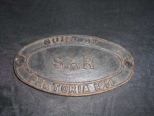 **SAR BUILDERS PLATE**