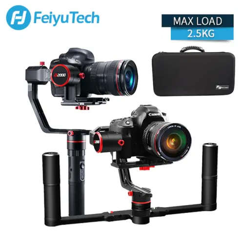 Feiyu a2000 Dual Grip Handle Kit 3 Axis Handheld Gimbal Stabilizer for Mirrorless and DSLR Camera