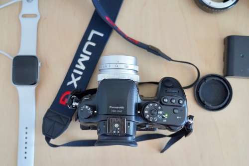 Panasonic Lumix GH4 Mirrorless Camera with 25mm/0.95 prime lense and a 36~72mm/3.5 zoom lense