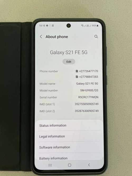 Samsung G990E-DS Galaxy S21 FE Dual 5G 128GB 6GB RAM Olive with SAMSUNG original blue case for free!